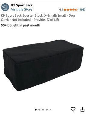 K9 Sport Sack Booster Block Dog Carrier Booster - Black